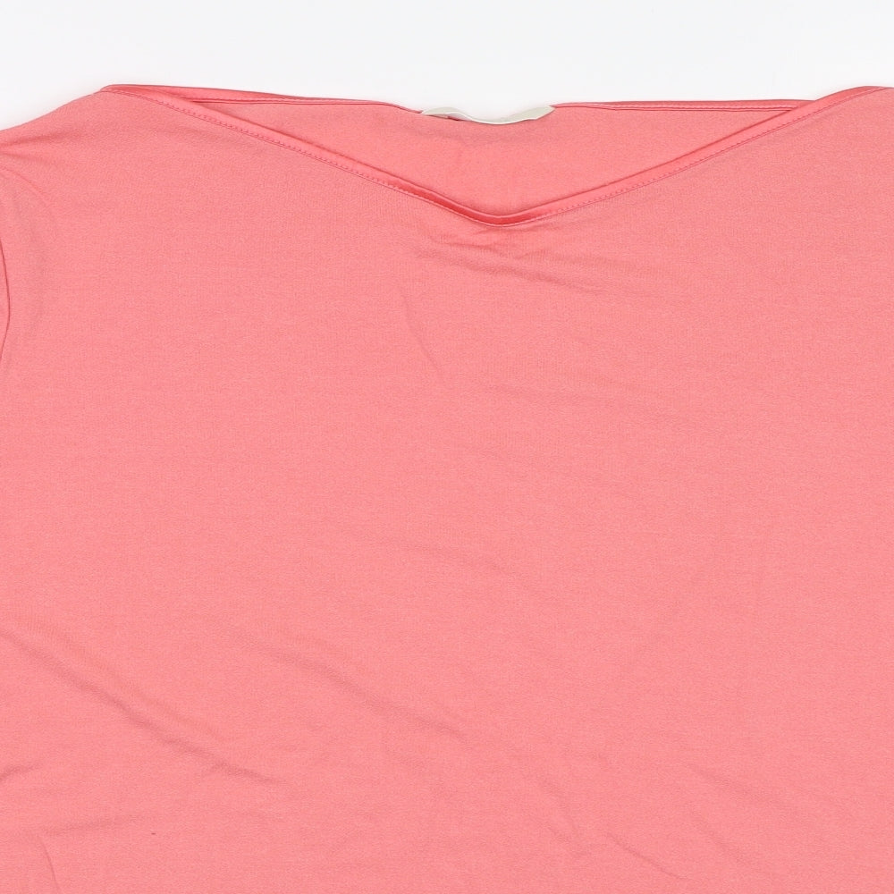 Womens UK Size 22 Marks and Spencer Pink Basic T-Shirt