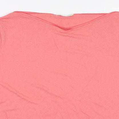 Womens UK Size 22 Marks and Spencer Pink Basic T-Shirt