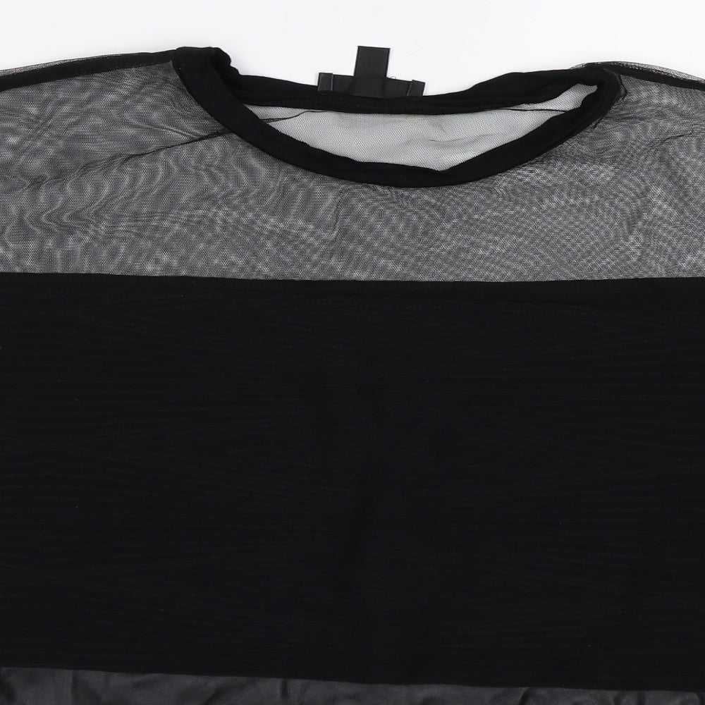 Womens UK Size 8 Topshop Black Basic Blouse
