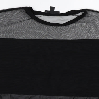 Womens UK Size 8 Topshop Black Basic Blouse