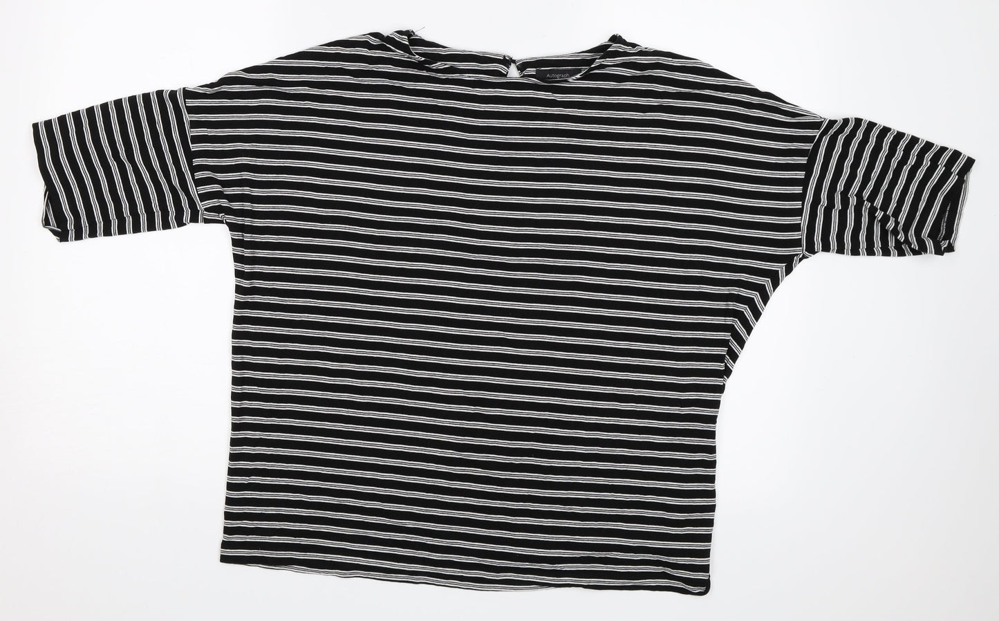 Womens UK Size 14 Marks and Spencer Black Basic T-Shirt