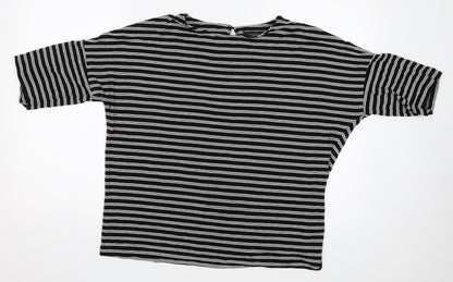 Womens UK Size 14 Marks and Spencer Black Basic T-Shirt
