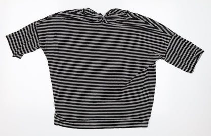 Womens UK Size 14 Marks and Spencer Black Basic T-Shirt