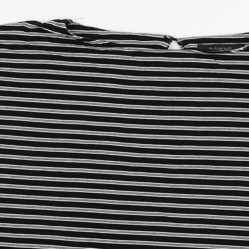 Womens UK Size 14 Marks and Spencer Black Basic T-Shirt