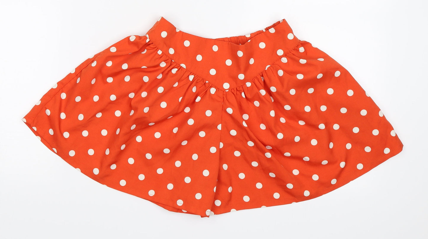 NEXT Girls Orange Polka Dot  Bermuda Shorts Size 6 Years