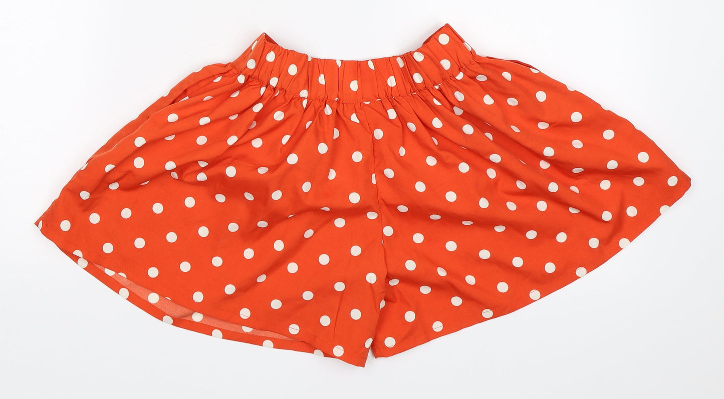 NEXT Girls Orange Polka Dot  Bermuda Shorts Size 6 Years