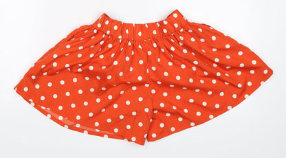 NEXT Girls Orange Polka Dot  Bermuda Shorts Size 6 Years