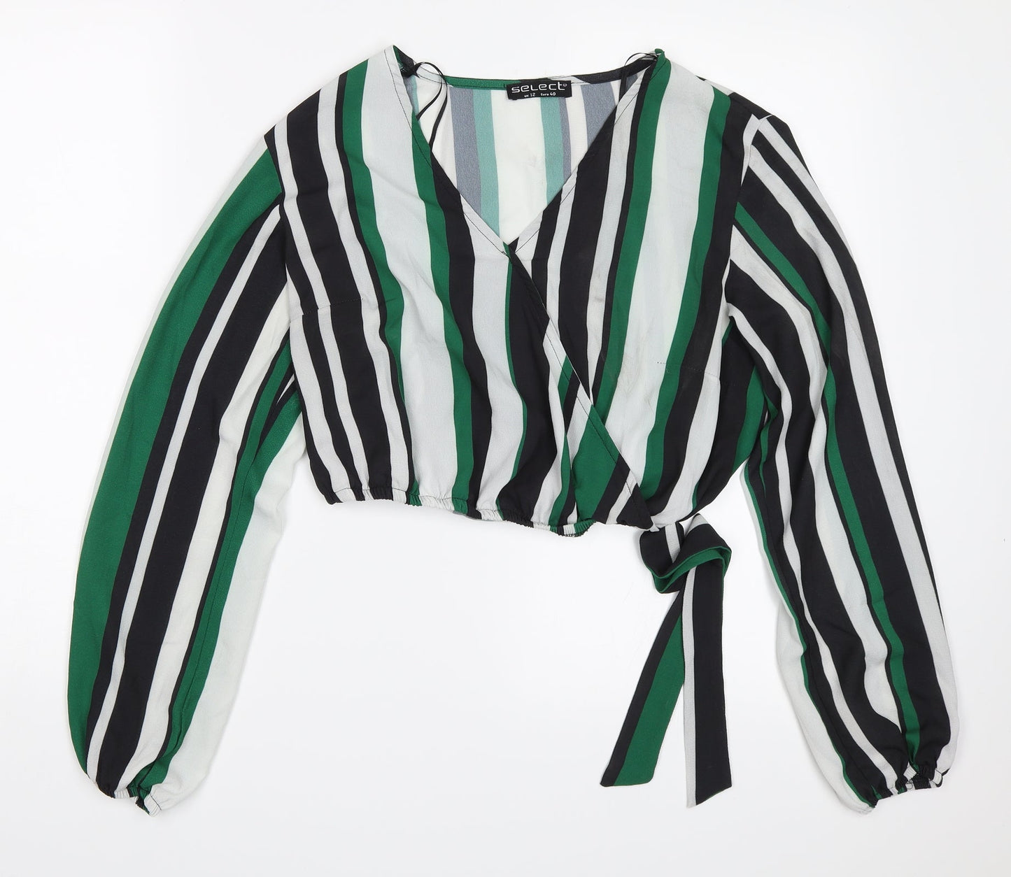 Womens UK Size 12 Select Green Basic Blouse