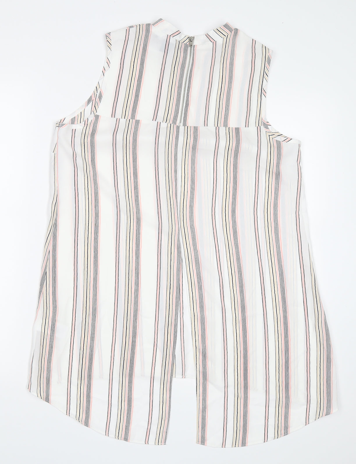 Primark Womens White Striped  Basic Blouse Size 12