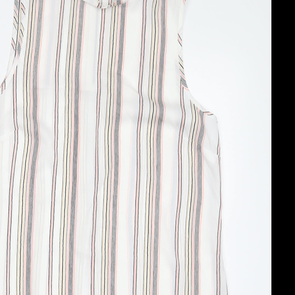 Primark Womens White Striped  Basic Blouse Size 12