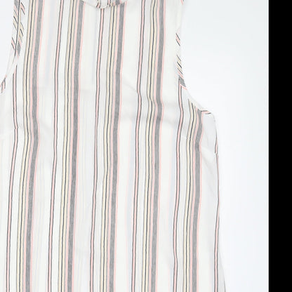 Primark Womens White Striped  Basic Blouse Size 12