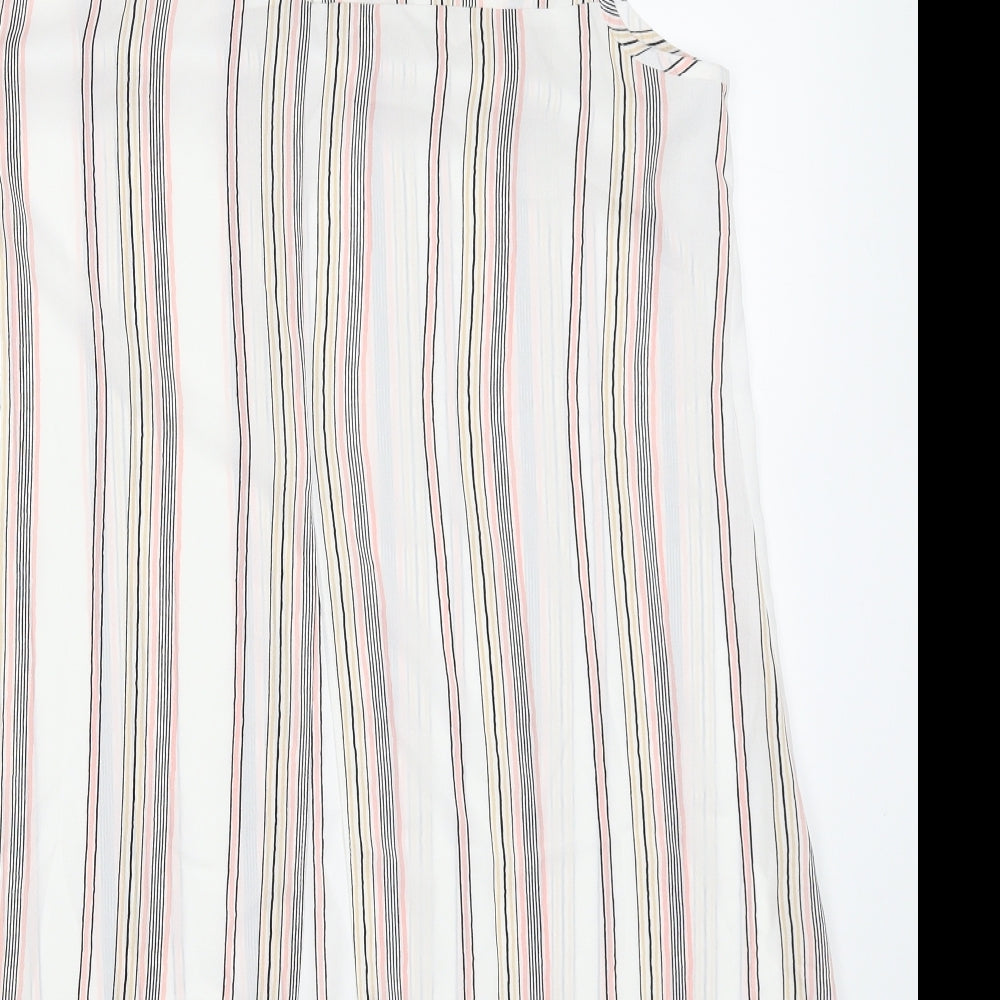Primark Womens White Striped  Basic Blouse Size 12