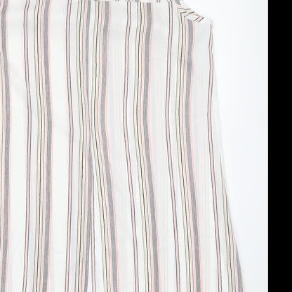 Primark Womens White Striped  Basic Blouse Size 12