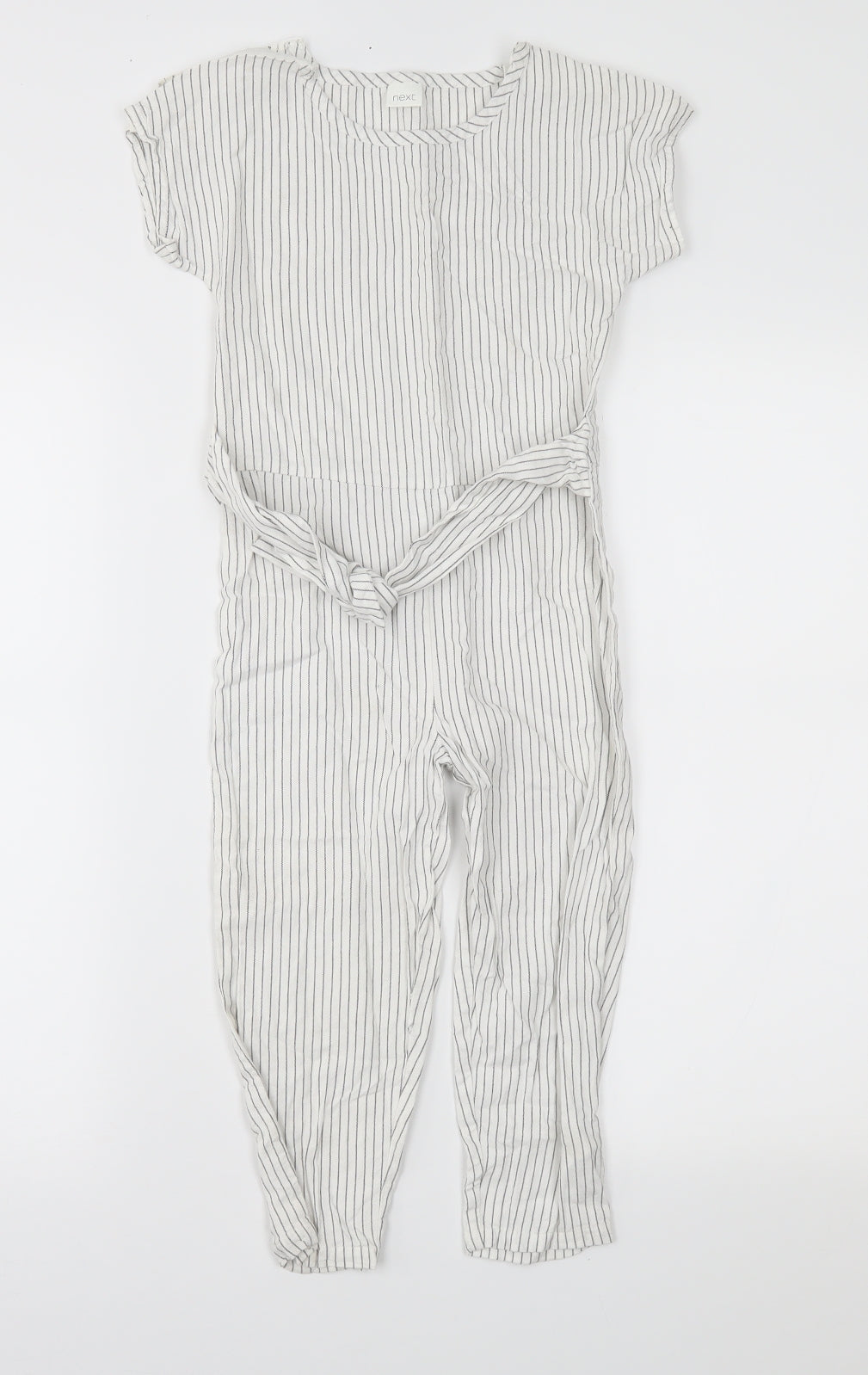 NEXT Girls White Striped  Jumpsuit One-Piece Size 4XL