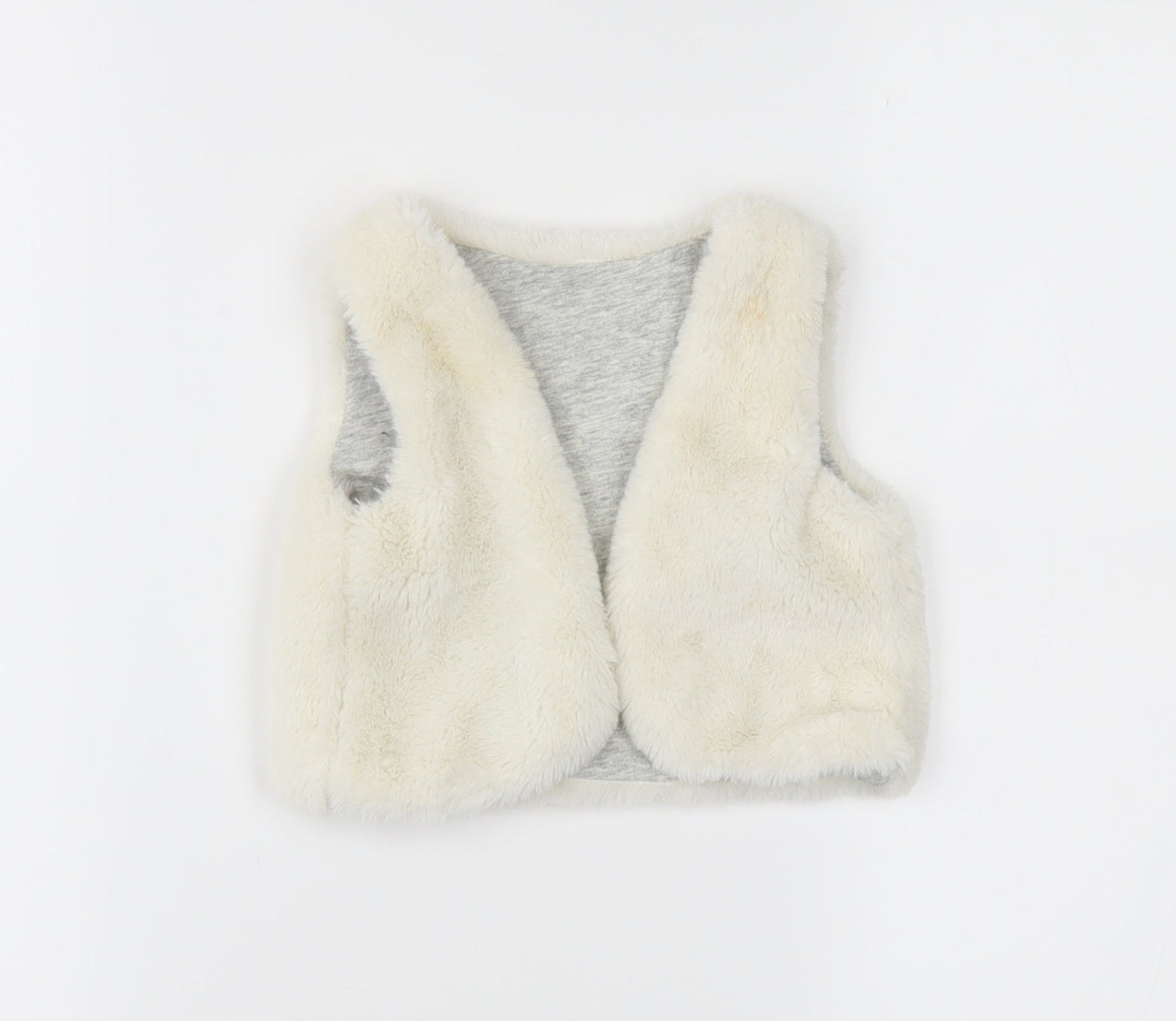 TU Girls Ivory   Gilet Waistcoat Size 9-12 Months