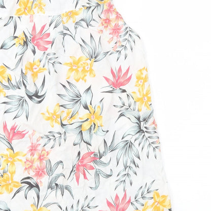 Womens UK Size 4 H&M White Basic Button-Up