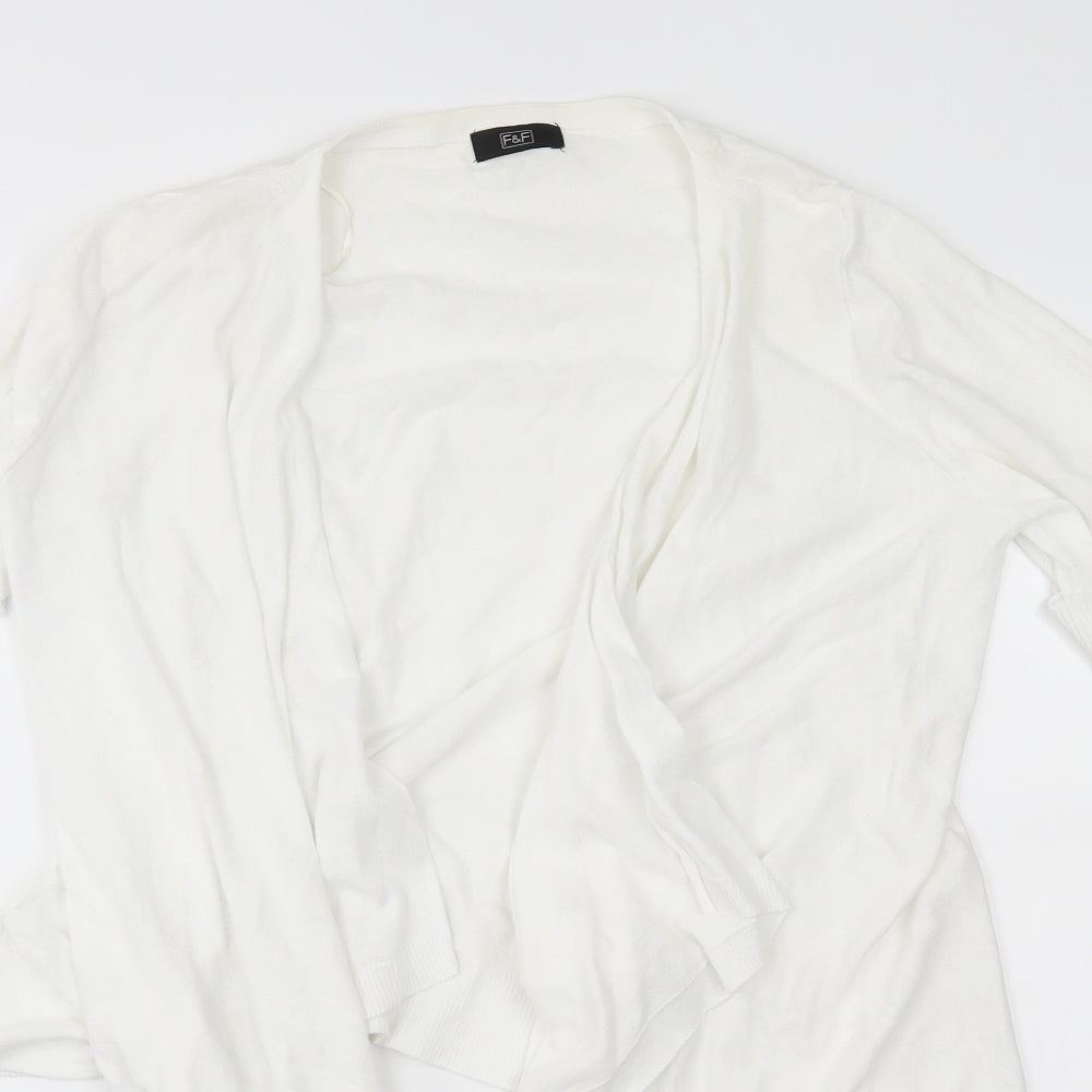 F&F Womens White   Cardigan Jumper Size 10