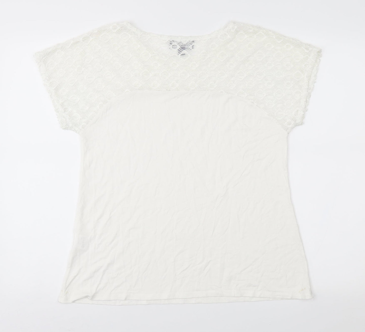 Womens UK Size 16 Saloos White Basic Blouse