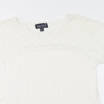 Womens UK Size 16 Saloos White Basic Blouse