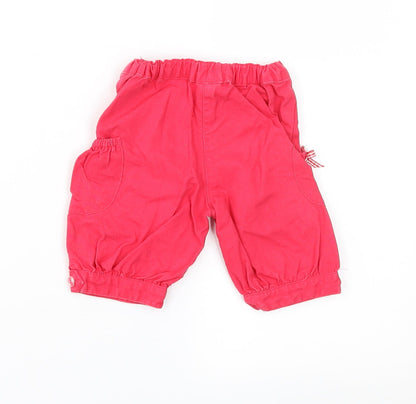 MINIMODE Girls Pink   Jogger Trousers Size 3-6 Months