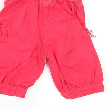 MINIMODE Girls Pink   Jogger Trousers Size 3-6 Months