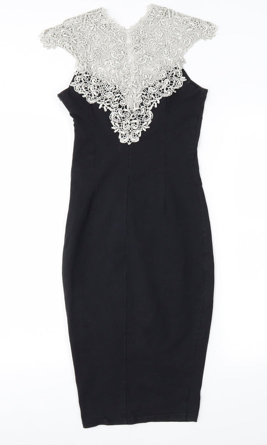 AX Paris Womens Black   Sheath  Size 8