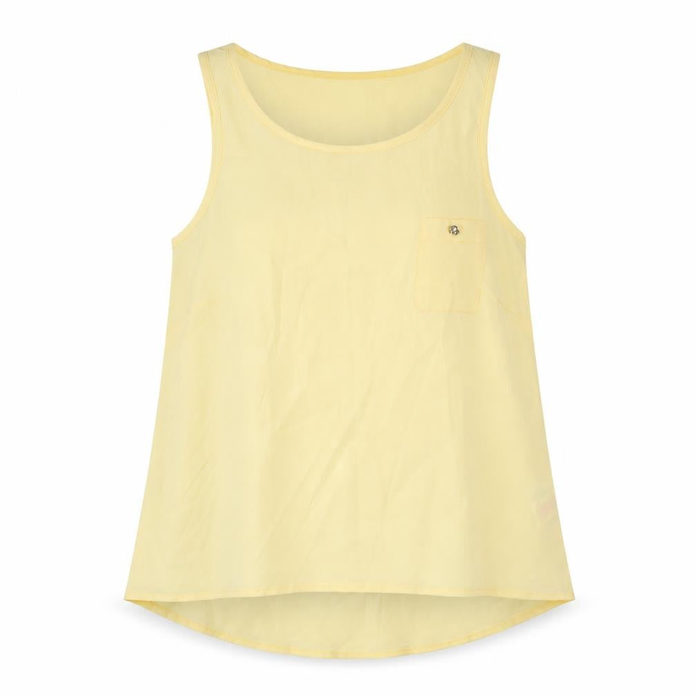 Womens UK Size 12 Atmosphere Yellow Basic Blouse
