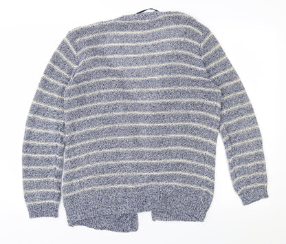 Atmosphere Womens Blue Striped  Cardigan Jumper Size 10