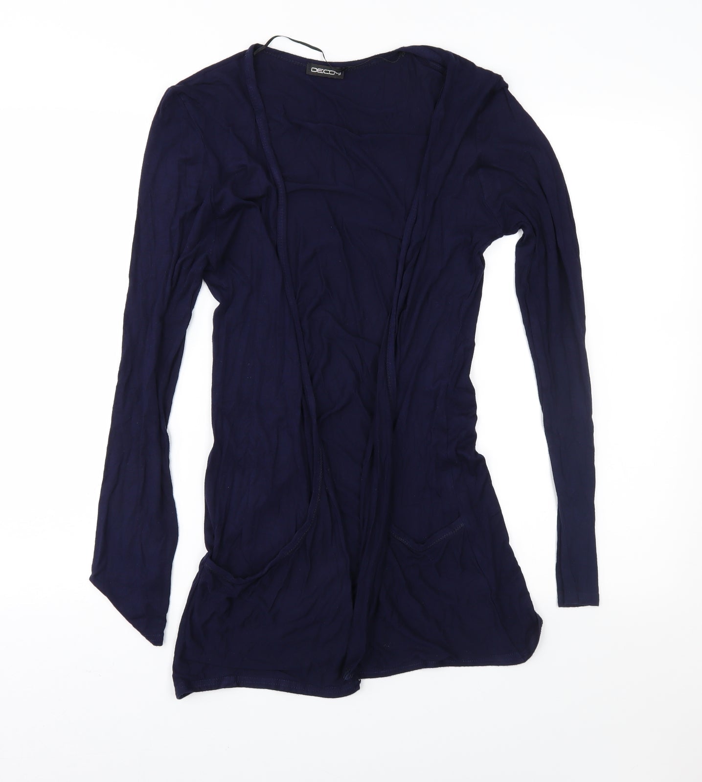 Decoy Womens Blue  Jersey Cardigan Jumper Size M