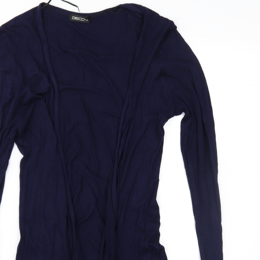 Decoy Womens Blue  Jersey Cardigan Jumper Size M