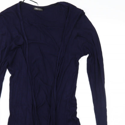 Decoy Womens Blue  Jersey Cardigan Jumper Size M