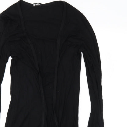Graffic Womens Black  Jersey Cardigan Jumper Size M