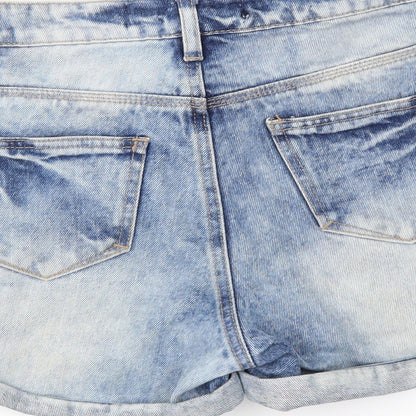 New Look Womens Blue  Denim Hot Pants Shorts Size 6
