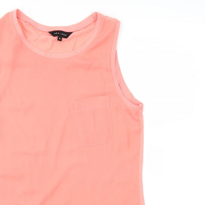 Womens UK Size 6 New Look Orange Basic Blouse