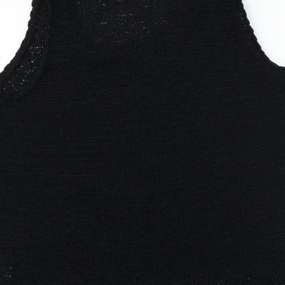 Womens UK Size 16 Debenhams Black Basic T-Shirt