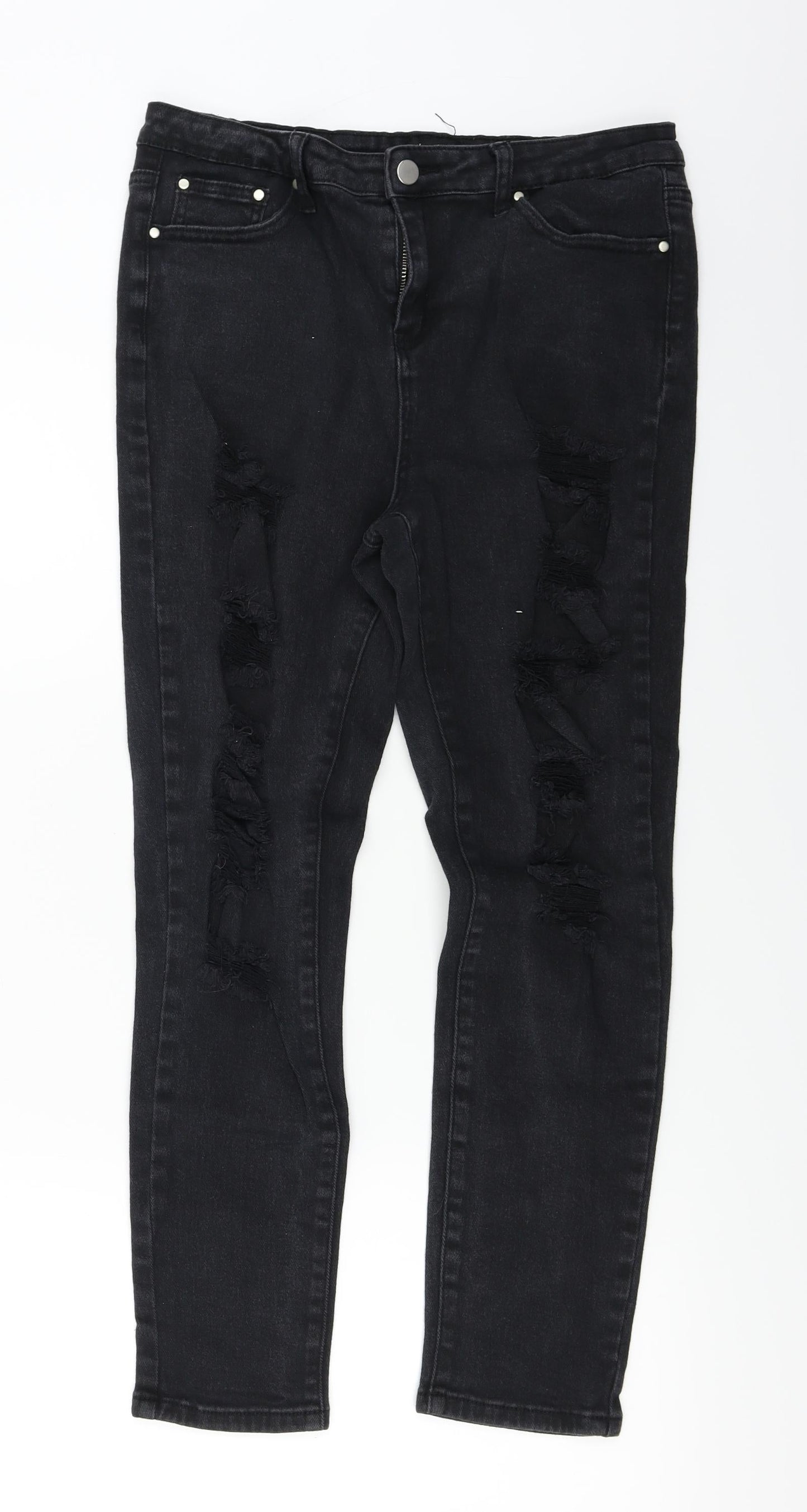 Boohoo  Womens Black   Skinny Jeans Size 12 L24 in