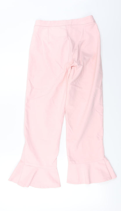 Womens UK Size 10 Stradivarius Regular Fit  Pink Trousers