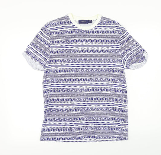 Womens UK Size S Topman Blue Basic T-Shirt