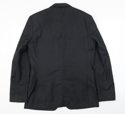 Mens UK Size 40 Red Herring Regular Black Suit Jacket