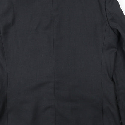 Mens UK Size 40 Red Herring Regular Black Suit Jacket
