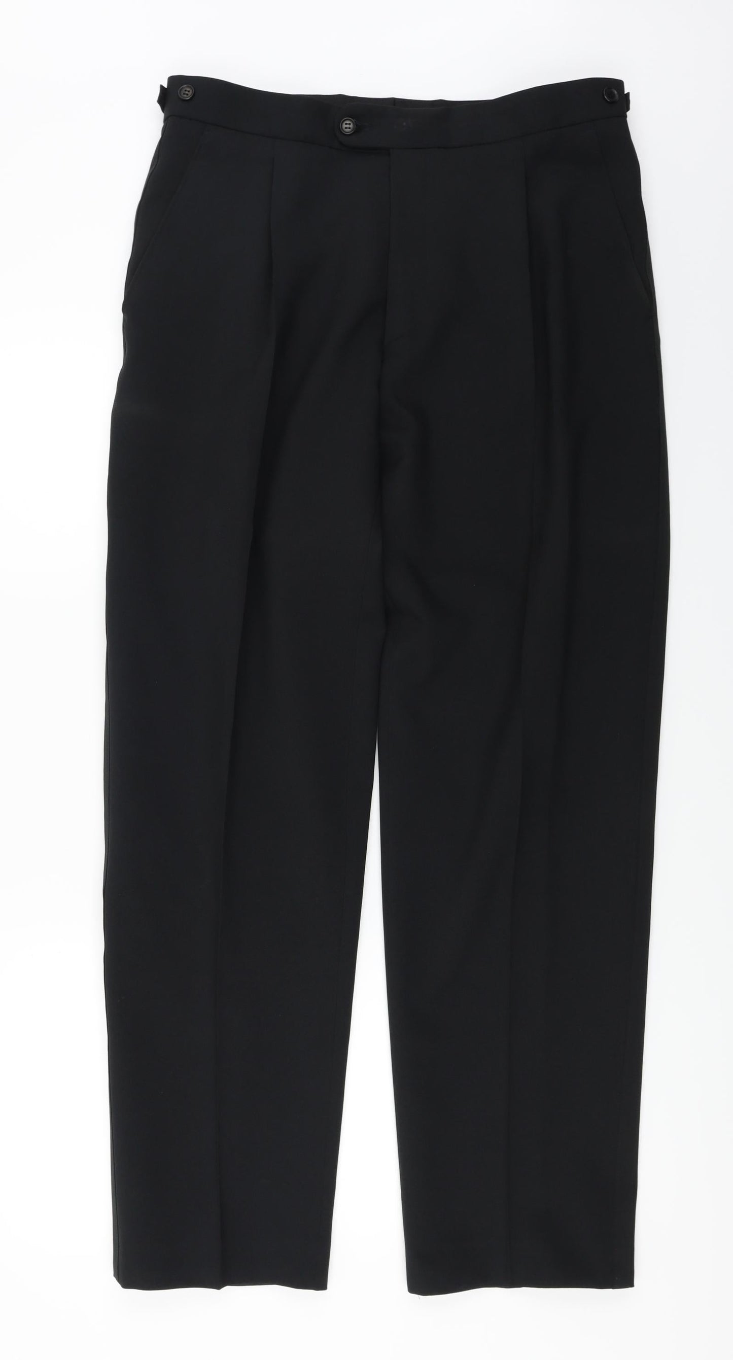 1860 Menswear  Mens Black   Trousers  Size 32 in L28 in