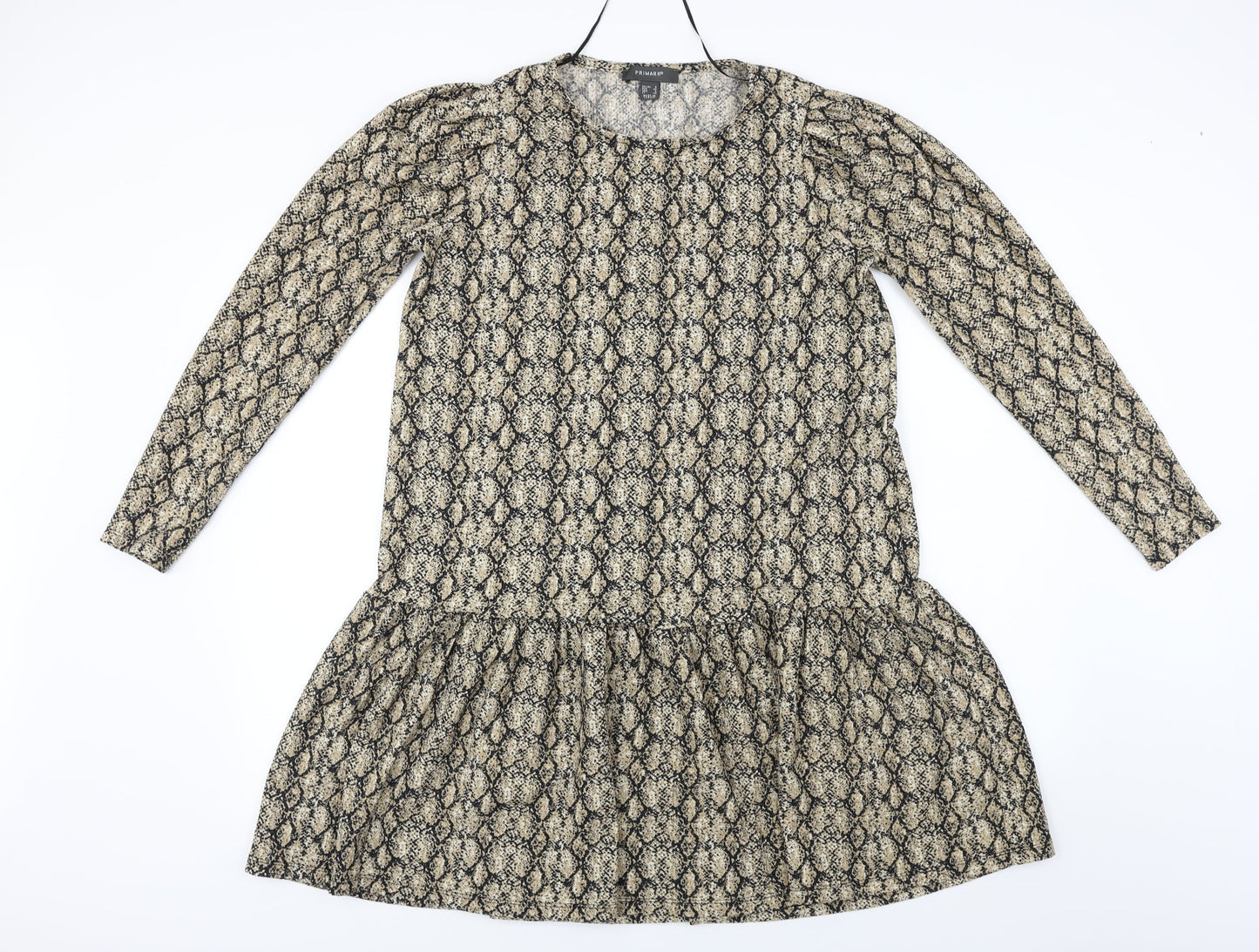 Primark  Womens Beige Animal Print  A-Line  Size 8