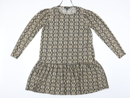 Primark  Womens Beige Animal Print  A-Line  Size 8