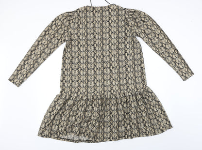 Primark  Womens Beige Animal Print  A-Line  Size 8