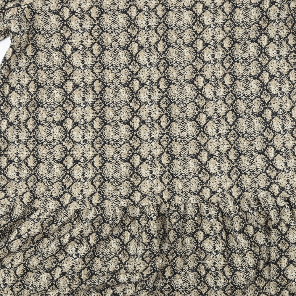 Primark  Womens Beige Animal Print  A-Line  Size 8