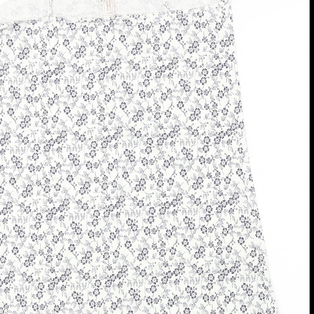 Womens UK Size 14 Preworn White Basic T-Shirt