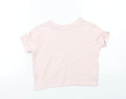 Matalan  Girls Pink   Basic T-Shirt Size 7 Years