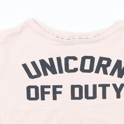 Matalan  Girls Pink   Basic T-Shirt Size 7 Years