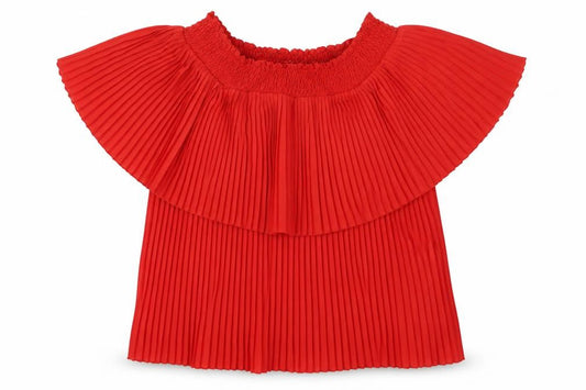 Womens UK Size 10 F&F Red Basic Blouse