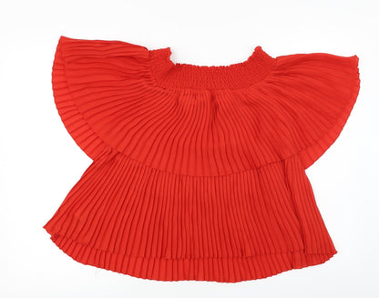 F&F Womens Red   Basic Blouse Size 10